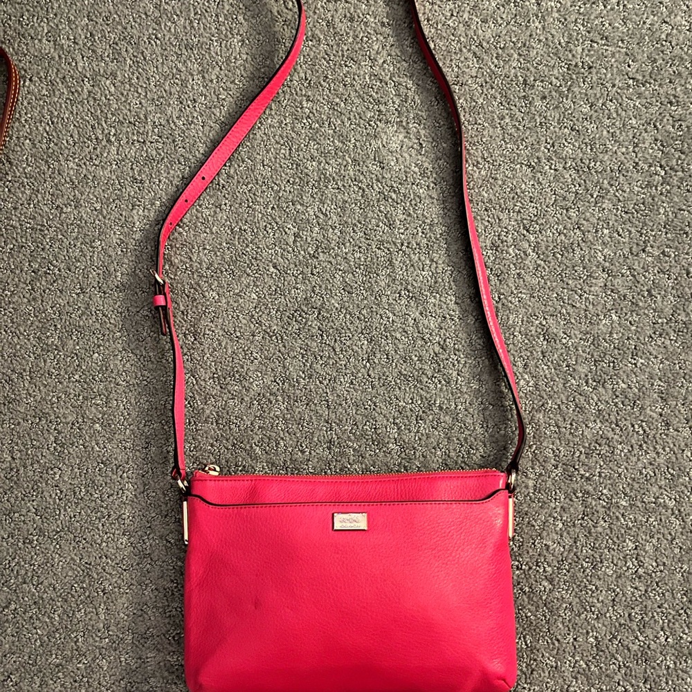 VINTAGE Coach Hot Pink Madison Leather Crossbody Bag